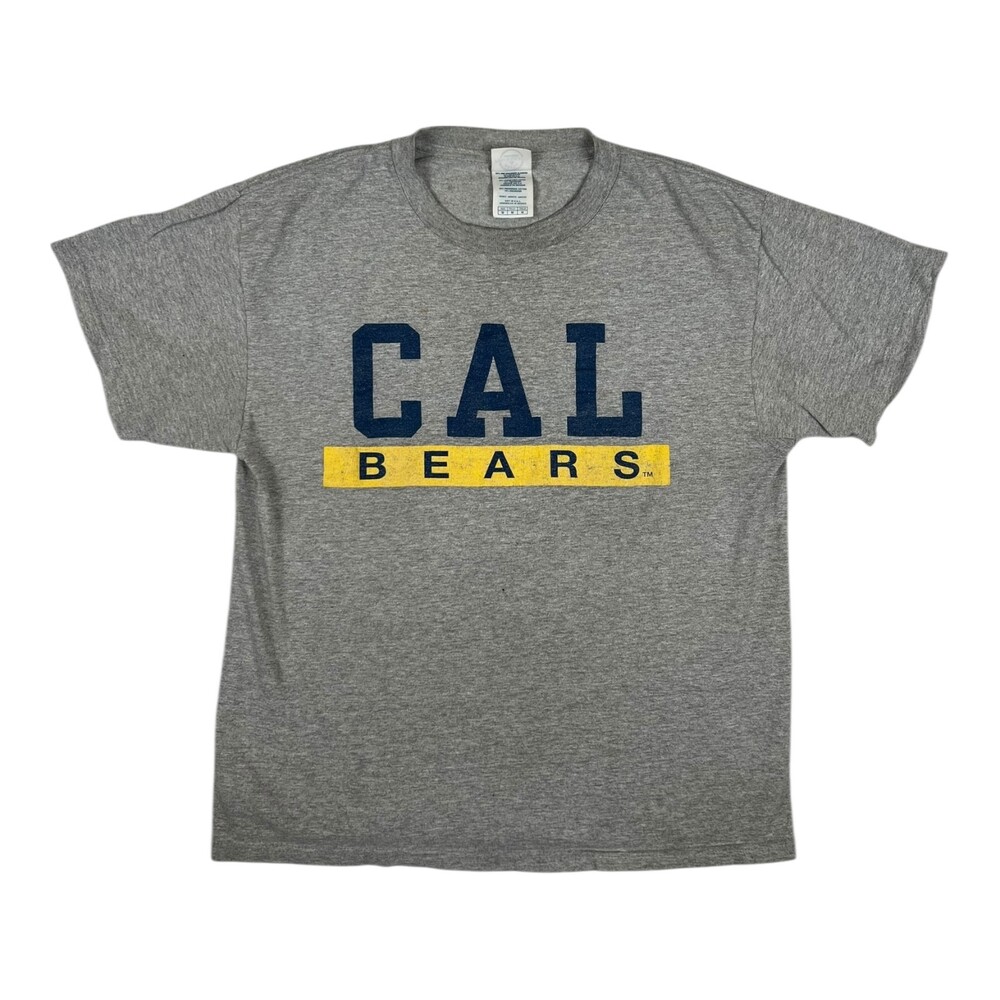 Vintage Cal State Berkeley Golden Bears T-Shirt Womens Medium Gray Spell Out Y2K